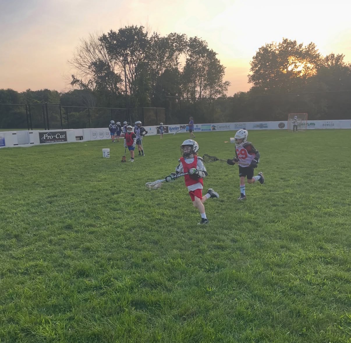 Trust Lacrosse player in action during camp