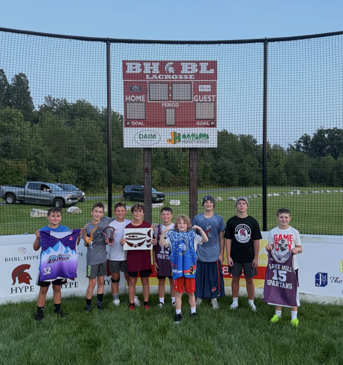 Trust Lacrosse players together at camp